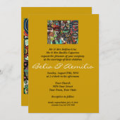 ウェディング - メキシコ人カップルの生命をお祝いしよう 招待状 (正面/裏面)