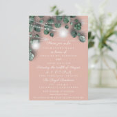ウェディング ライト ジャー ラスティック グリーン パウダー ウッドランド 招待状 (スタンド正面)