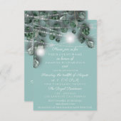 ウェディング ライト ジャー ラスティック グリーン ブルー 招待状 (正面/裏面)