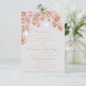 ウェディング ライト ジャー ラスティック ローズゴールド ブラッシュ グレー 招待状 (スタンド正面)