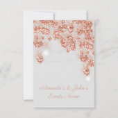 ウェディング ライト ジャー ラスティック ローズゴールド ブラッシュ グレー 招待状 (裏面)