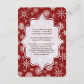 ウェディング | ラスティック レッド バルーン | 雪の結晶 | 鹿 出欠カード (裏面)