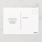 ウェディング ラブ アンド サンクス ラスティック ウッド ストリング ライト ポストカード (裏面)