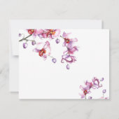  ウェディング・レスポンスカード | オーキッドの花 出欠カード (裏面)