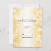 ウェディング・レセプションのみ ゴールド シャインライト 招待状 (正面)