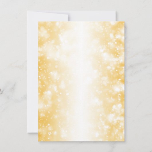 ウェディング・レセプションのみ ゴールド シャンパンライト 招待状 (裏面)