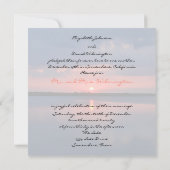 ウェディング・レセプション招待状 - ハートの夕焼け 招待状 (裏面)