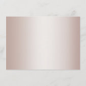 ウェディング レセプション | エレガント モダン ブラッシュ パール エンクロージャーカード (裏面)