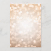 ウェディング レセプション カッパー グリッター ライト エンクロージャーカード (裏面)