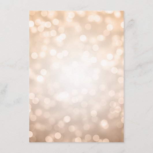ウェディング レセプション カッパー グリッター ライト エンクロージャーカード (裏面)