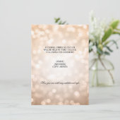 ウェディング レセプション カッパー グリッター ライト エンクロージャーカード (スタンド正面)
