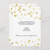 ウェディング レセプション ゴールド フォイル グリッター ライト 招待状 (正面/裏面)