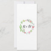 ウェディング レセプション サボテン フィエスタ メキシカン メニュー 招待状 (裏面)