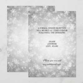 ウェディング・レセプション シルバー ウィンター ワンダーランド 招待状