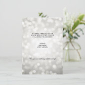 ウェディング・レセプション シルバー・グリッター・ライト 招待状 (スタンド正面)