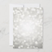 ウェディング・レセプション シルバー・グリッター・ライト 招待状 (裏面)