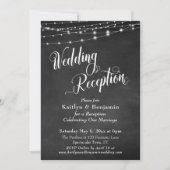 ウェディング　レセプション　タイポグラフィー　チョークボード　ライト 招待状 (正面)