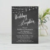 ウェディング　レセプション　タイポグラフィー　チョークボード　ライト 招待状 (スタンド正面)