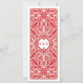 ウェディング レセプション ダイヤモンド トランプ エース 招待状 (裏面)