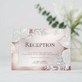 ウェディング レセプション | テラコッタ シマー 招待状 (スタンド正面)