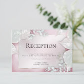 ウェディング・レセプション | バーガンディー・シャイマー・インビテーション 招待状 (スタンド正面)