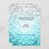 ウェディング レセプション ビーチ オンブレ グリッター ライト エンクロージャーカード (正面/裏面)