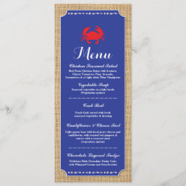 ウェディング レセプション メニュー カニの煮込み ビーチ 招待状