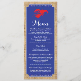 ウェディング・レセプション・メニュー カニの煮込み ロブスター ビーチ 招待状