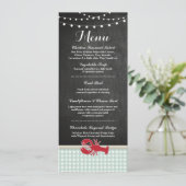 ウェディング レセプション メニュー カニの煮込み ロブスター ビーチ 招待状 (スタンド正面)