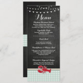 ウェディング レセプション メニュー カニの煮込み ロブスター ビーチ 招待状 (正面/裏面)