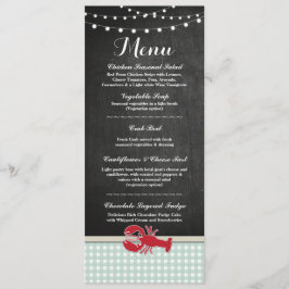 ウェディング レセプション メニュー カニの煮込み ロブスター ビーチ 招待状