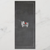 ウェディング レセプション メニュー ラスティック スカル ローズ メニュー (裏面)