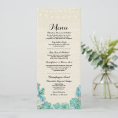 ウェディング レセプション メニュー ラスティック 多肉植物 ミント (スタンド正面)