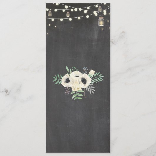 ウェディング レセプション メニュー ラベル ちょうちょ瓶 チョークボード カード (裏面)