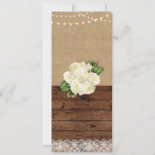 ウェディング レセプション メニュー ローズ バルーン ウッドレース 招待状 (裏面)