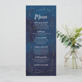 ウェディング レセプション メニュー 星のサイン ネイビー コズミック (スタンド正面)