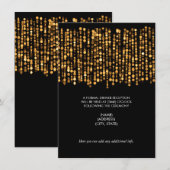 ウェディング レセプション モダン ゴールド ライト 招待状 (正面/裏面)
