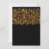 ウェディング レセプション モダン ゴールド ライト 招待状 (裏面)