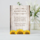 ウェディング レセプション ラスティックレース バーンワード ひまわり エンクロージャーカード (スタンド正面)