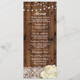 ウェディング レセプション ラスティック ウッドレース カード