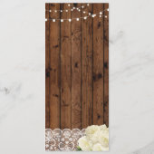 ウェディング レセプション ラスティック ウッドレース カード (裏面)