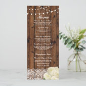 ウェディング レセプション ラスティック ウッドレース カード (スタンド正面)