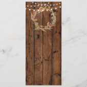 ウェディング レセプション ラスティック ウッド 秋 ライト メニュー (裏面)