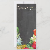 ウェディング レセプション ラスティック チョーク アロハ カード (裏面)