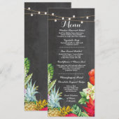 ウェディング レセプション ラスティック チョーク アロハ カード (正面/裏面)