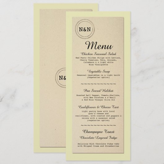 ウェディング レセプション ラスティック ライブラリー メニュー 本 メニュー 招待状 (正面/裏面)