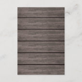 ウェディング レセプション ラスティック 多肉植物 フラワー エンクロージャーカード (裏面)