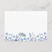 ウェディング・レセプション・ワイルドフラワー・ペリウィンクル・フローラル エンクロージャーカード (裏面)