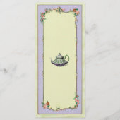 ウェディング レセプション ワンダーランド ティーポット カード (裏面)