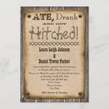 ウェディング・レセプション（披露宴）招待状（ウェスタンスタイル）